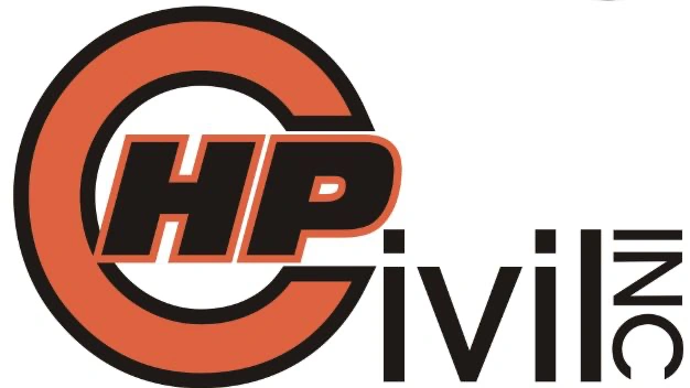 HP Civil Inc - Logo - Black and Orange HP inside large Orange C witih black border invil in black and INC is vertical top to bottom